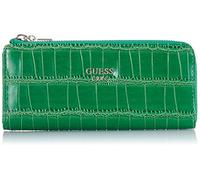 Guess - Cate Slg Sim Zip Wallet - Porte-monnaie - femme - Vert (Emerald) - Taglia Unica
