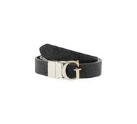 GUESS Ceinture Pant Belt H25 W85 Coal Logo Réglable Réversible Gris foncé Raccourcissable