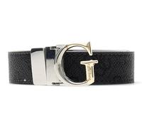 GUESS ceinture Adjustable & Reversible Pant Belt H25 W85 Coal Logo gris foncé raccourcissable réversible