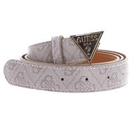 GUESS Ceinture beige blanc pour femme - Noelle Not Adjustable Pant Belt Dove Logo 243240 90 cm