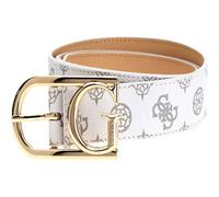 GUESS Ceinture blanc taupe pour femme - Dorys Belt White Logo 291048 85 cm