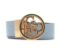 GUESS Ceinture bleu clair noir pour femme - Stacey Adjustable & Reversible Belt H35 Aqua Multi 339258 95 cm