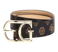 GUESS Ceinture brun foncé brun clair pour femme - Dorys Belt Mocha Logo 290873 80 cm