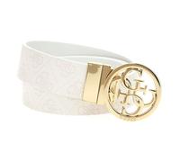 GUESS Ceinture crème beige pour femme - Noelle Nolana Belt White Logo 309956 85 cm