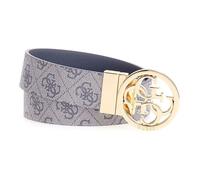 GUESS Ceinture crème gris bleu pour femme - Noelle Nolana Belt Slate Logo 309929 85 cm
