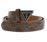 GUESS Ceinture marron brun clair pour femme - Noelle Not Adjustable Pant Belt Latte Logo 243244 90 cm