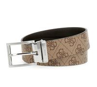 GUESS Ceinture marron brun clair pour homme - Milano Adjustable & Reversible Belt H35 Beige Brown 331609 95 cm