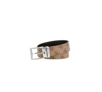 GUESS ceinture Milano Adjustable & Reversible Belt H35 W95 Beige Brown brun raccourcissable