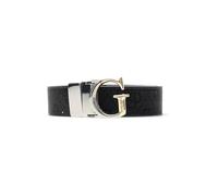 GUESS Ceinture Pant Belt H25 W85 Coal Logo Réglable Réversible Gris foncé Raccourcissable
