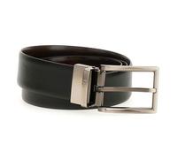 GUESS Ceinture noir brun foncé en cuir pour homme - Adjustable and Reversible Leather Belt Black / Dark Brown 315057 115 cm