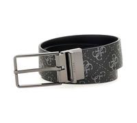 GUESS Ceinture noir gris clair pour homme - Milano Adjustable and Reversible Belt Dark Black Multi 325782 95 cm