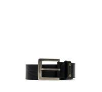 GUESS Ceinture solide en cuir noir pour homme, Noir, XL