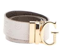 GUESS Ceinture taupe blanc pour femme - Jena Adjustable And Reversible Pant Belt Dark Taupe Multi 291049 80 cm