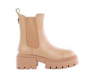 Guess - Charlotte Chelsea Boot - Femme - Chaussures - Beige - Taille: 38 EU