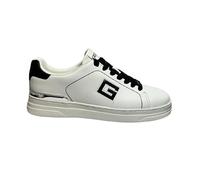 GUESS Chaussures de sport Welyar en cuir véritable, Blanc, 44 EU