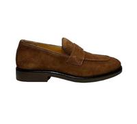 GUESS Chaussures pour homme Mocassin Driftkin en daim marron, marron, 42 EU