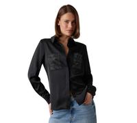 Guess Marguerite Hotfix Long Sleeve Shirt Noir XS Femme