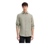 Guess - Chemise Casual Fluide Slub - Homme - Chemises - Vert - Taille: M