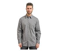 Guess - Chemise en coton avec logo intégral - Homme - Chemises - Bleu - Taille: XL