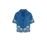 GUESS Chemisier 'PETRA' bleu denim / blanc, Taille XL
