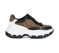 Guess - Chunky Ecoleather Baskets avec Inserts Animaliers - Femme - Chaussures - Multicolore - Taille: 39 EU