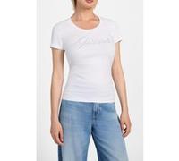 GUESS Cn Ss Embro Script L Pure White Taille: S | Chemises Outlet | Femme | Blanche