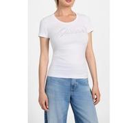 GUESS Cn Ss Embro Script L Pure White Taille: XS | Chemises Outlet | Femme | Blanche