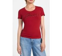 GUESS Cn Ss Embro Script L Siren Red Taille: XS | Chemises Outlet | Femme | Rouge