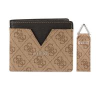 Guess Coffret Cadeau Portefeuille pour Homme Marron Quattro G Taille Unique