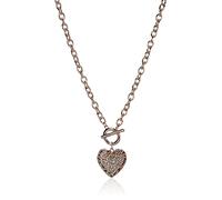 GUESS Collier avec pendentif en forme de cœur pour femme, taille unique, Cristal, Cristal