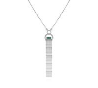 GUESS Collier avec pendentif en pierre de cristal argenté pour femme, taille unique, métal, pierre de cristal