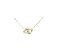 GUESS collier Beloved 16-18" Heart Links Necklace Yellow Gold doré