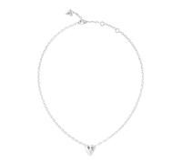 GUESS collier By Your Side 16-18" Heart Necklace Rhodium argenté