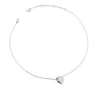 GUESS collier By Your Side 16-19" T-Bar Heart Necklace Rhodium argenté