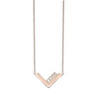 Guess Collier en plaqué or rose avec pendentif en forme de V pour femme UBN82087