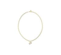 GUESS collier Love Bites 16-18" Lucky Charm Pave Necklace Yellow Gold doré
