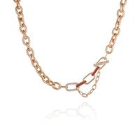 GUESS Collier plastron doré avec pierre de cristal, taille unique, métal, pierre de verre