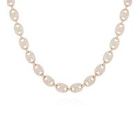 GUESS Collier plastron doré pour femme, taille unique, métal, pierre de verre