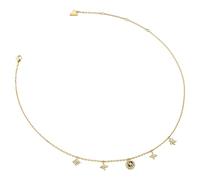 GUESS collier Secret Garden 16-18" Flower Charms Necklace Yellow Gold doré