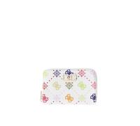 GUESS Porte-monnaie Emelie Logo SLG Zip Around Wallet Multi Logo Blanc