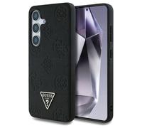 Guess Coque 4G Logo Triangle Strass pour Samsung Galaxy S25 - Noir