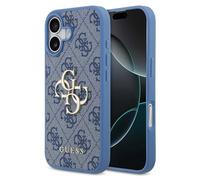 Guess Coque 4G Metal Logo Backcover pour Apple iPhone 17 - Bleu