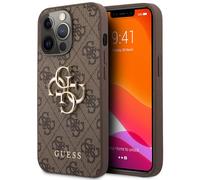 Guess Coque 4G Metal Logo Backcover pour iPhone 13 Pro - Marron
