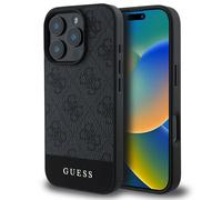 Guess Coque arrière Bottom Stripe 4G pour Apple iPhone 16 Pro Max - Gris
