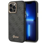 GUESS Coque Arrière Compatible Apple iPhone 14 Pro Max, Logo, Cuir Synthétique