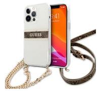 Guess Coque arrière pour Apple iPhone 13 Pro - 4G Gold Stripe