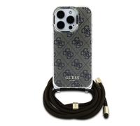 Guess Coque Arrière pour iPhone 16 Pro Max avec Bandoulière Imprimée IML 4G