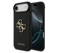 Guess Coque grainée iPhone 17 Air Grand logo 4G Noir – CG Mobile