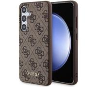 Guess Coque Compatible avec Samsung Galaxy A35 - Coque Rigide 4G Logo Or Couverture arrière Marron