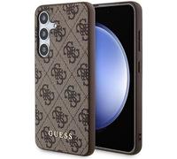 Guess Coque compatible avec Samsung Galaxy A55 - Coque rigide avec logo doré 4G Marron